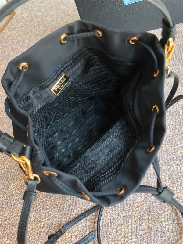 Prada Classic Nylon Drawstring Women’s Bucket Bag - Image 8