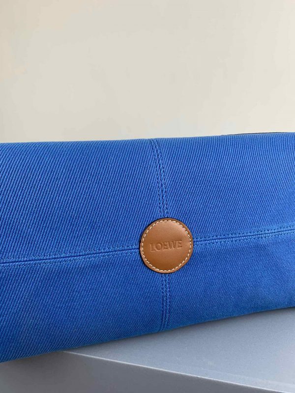 Loewe  Cushion large leather-trimmed canvas tote - Image 3