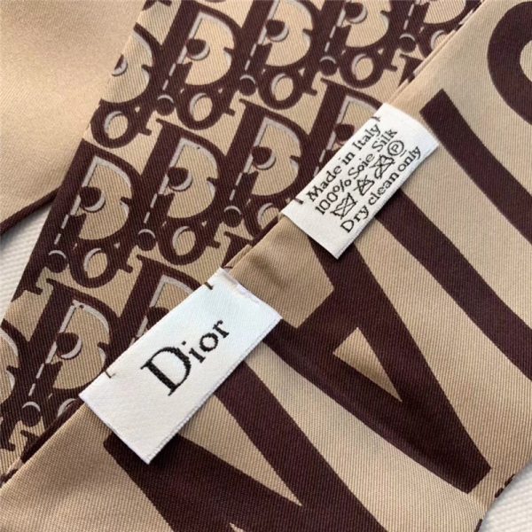 Dior letters small ribbon Red wine - Image 6