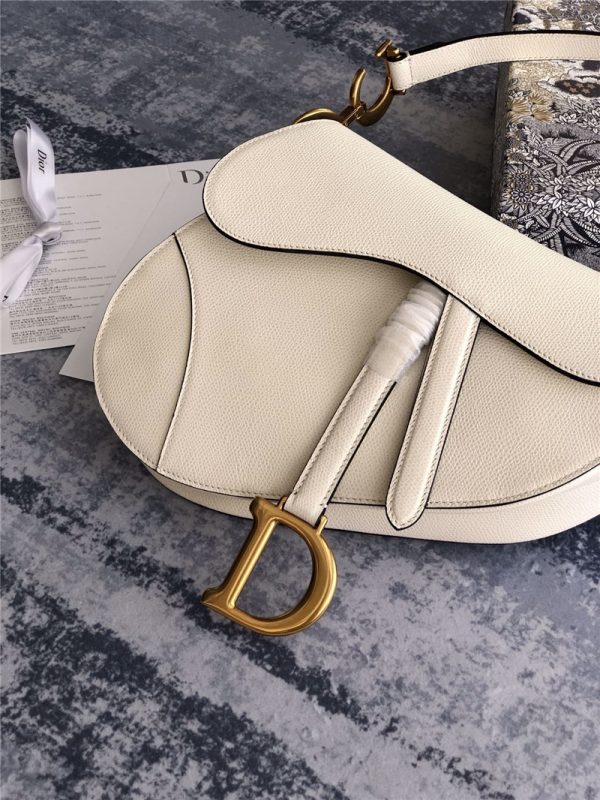 dior saddle bag white - Image 4
