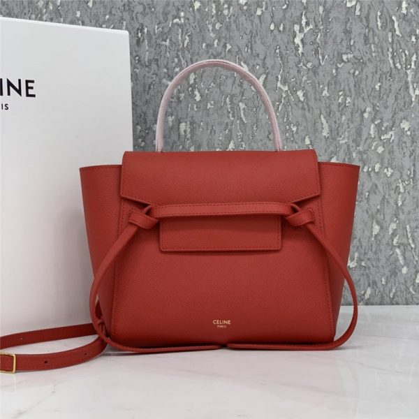 celine belt nano bag red