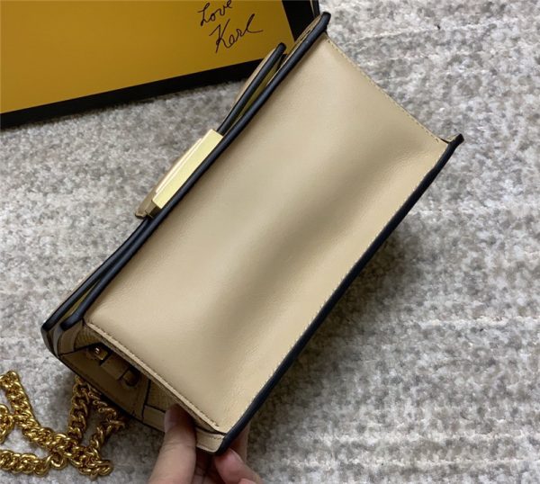 fendi Embroidery FF bag gold - Image 6