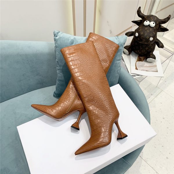 amina muaddi crocodile print boots - Image 6