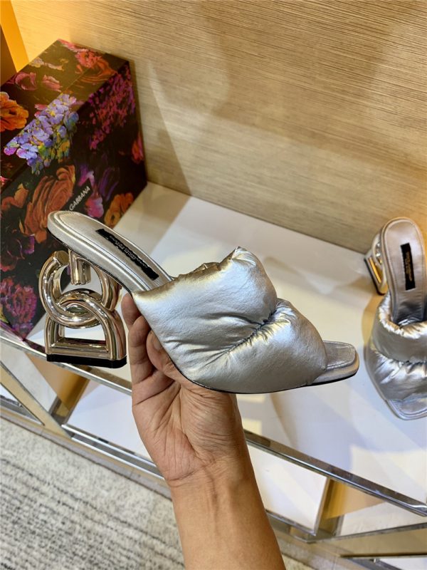 dolce & gabbana d&g down letter drag sandals - Image 4