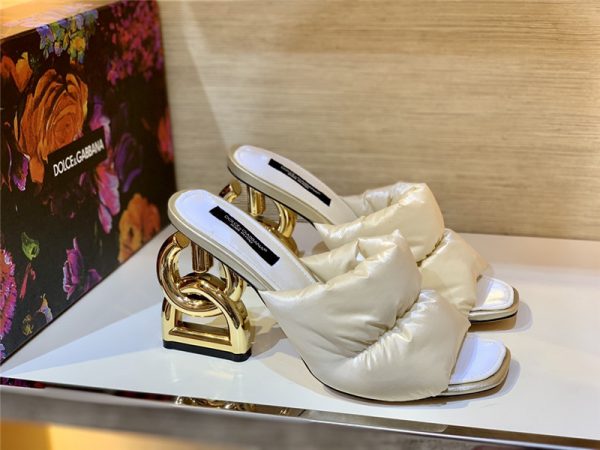 dolce & gabbana d&g down letter drag sandals - Image 4