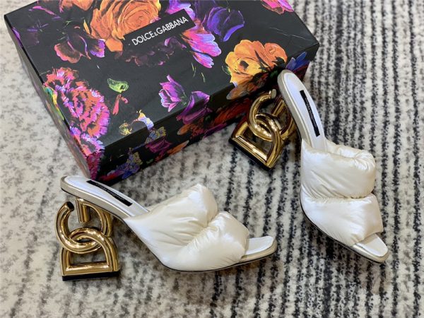 dolce & gabbana d&g down letter drag sandals - Image 6