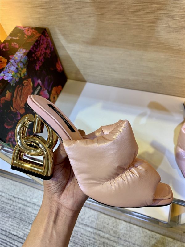 dolce & gabbana d&g down letter drag sandals - Image 3