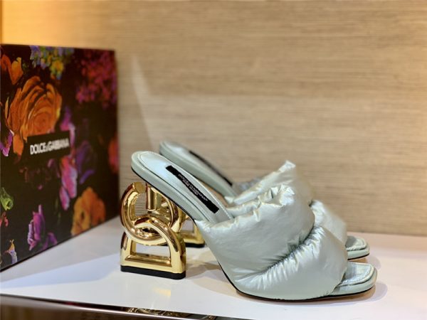 dolce & gabbana d&g down letter drag sandals - Image 5