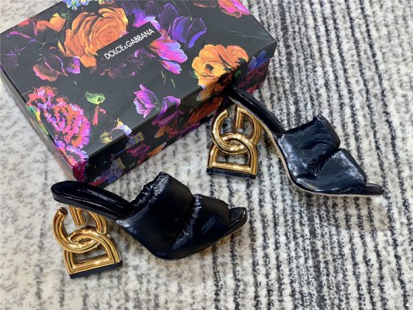 dolce & gabbana d&g down letter drag sandals - Image 3