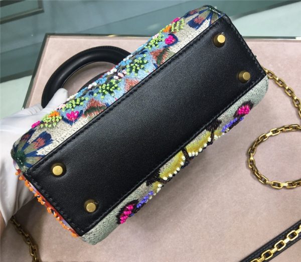 lady Dior embroidered mini bag - Image 4