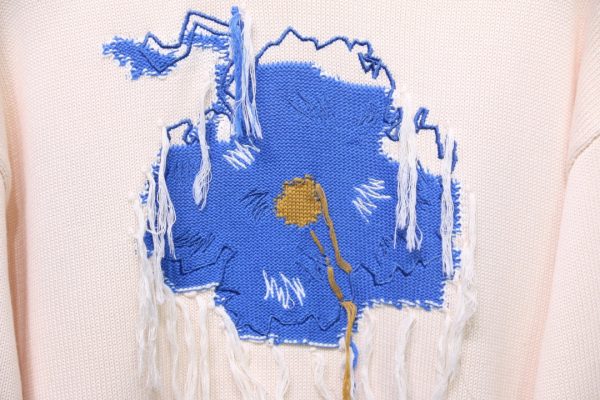 ADER ERROR OFF-WHITE KNIT BLUESSOM SWEATER - Image 4