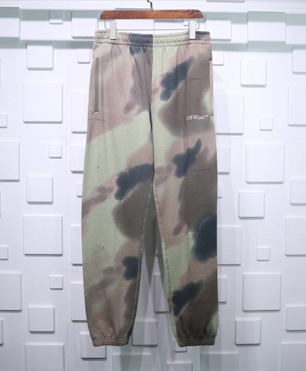 OFF-WHITE CAMOUFLAGE STENCIL PANTS REPLICA