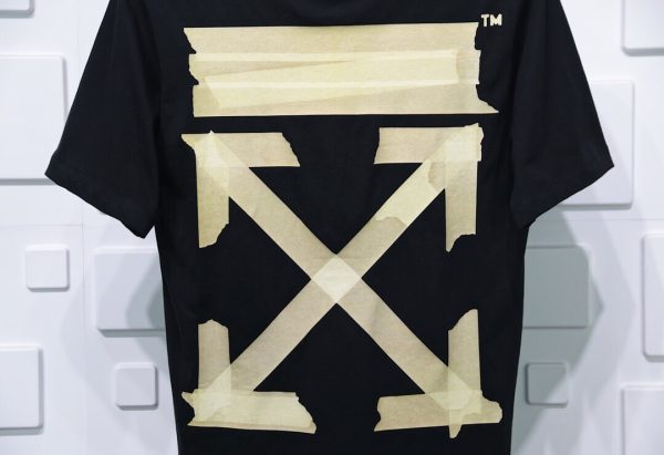 OFF-WHITE TAPE ARROWS S/S OVER T-SHIRT -BLACK REPLICA - Image 4