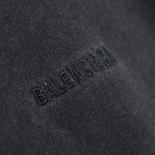 Balenciaga before and after letters embroidery water washing as old hooded sweater - Image 4