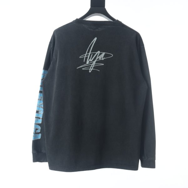 Balenciaga character pattern printing water washing round neck sweater - Image 9