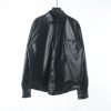 Balenciaga BLCG 22FW embroidered leather shirt jacket