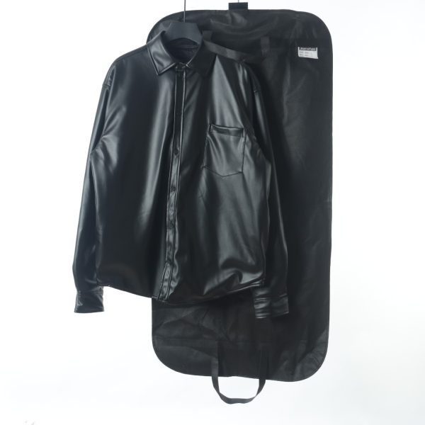 Balenciaga BLCG 22FW embroidered leather shirt jacket - Image 11