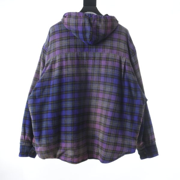 Balenciaga BLCG 22FW Make old plaid shirt cotton clothing - Image 9
