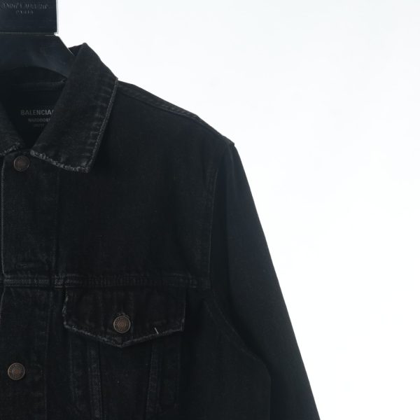 BALENCIAGA BLCG 22FW Double B graffiti letter print denim jacket - Image 5