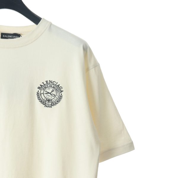 Balenciaga BLCG 1917 Scissors Embroidered Short Sleeve T-Shirt - Image 4