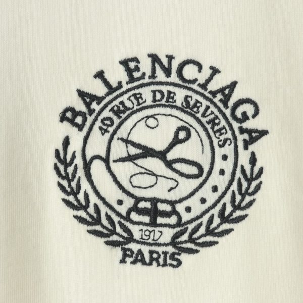 Balenciaga BLCG 1917 Scissors Embroidered Short Sleeve T-Shirt - Image 5