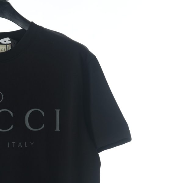 GUCCI chest letter print short-sleeved T-shirt black - Image 5