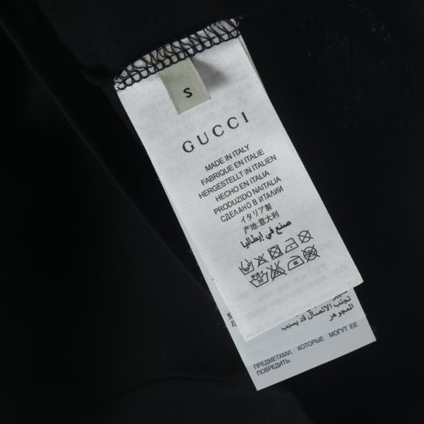GUCCI chest letter print short-sleeved T-shirt black - Image 7