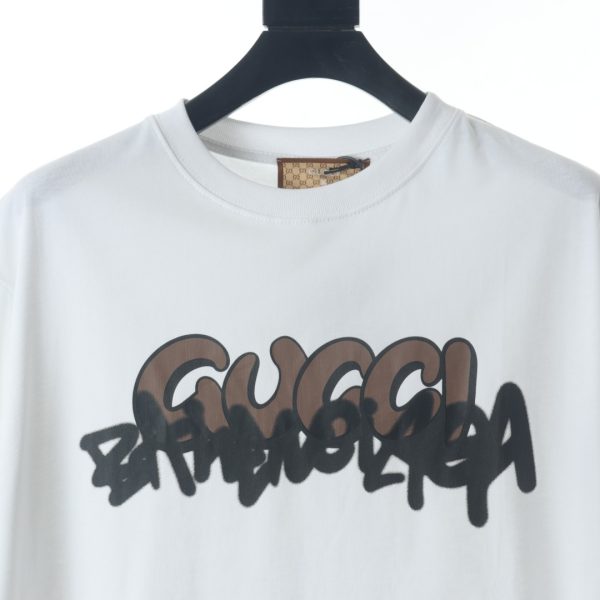 Gucci Balenciaga joint overlapping letters short-sleeved T-shirt - Image 3