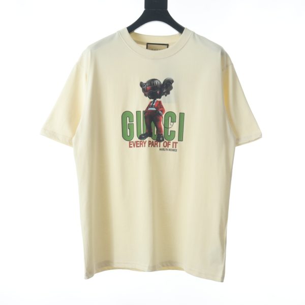 Gucci cartoon portrait letter print short-sleeved T-shirt
