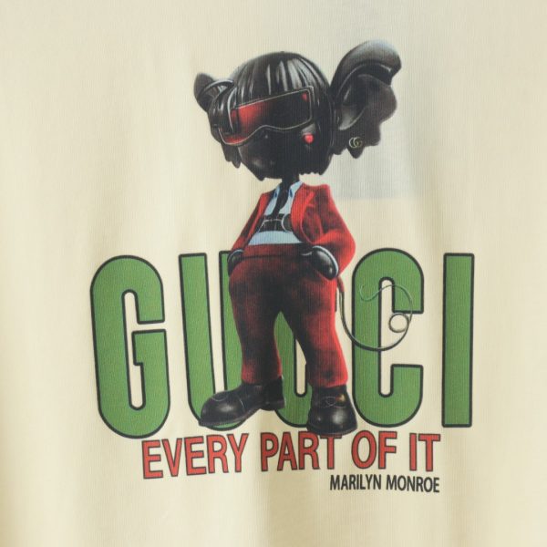 Gucci cartoon portrait letter print short-sleeved T-shirt - Image 6