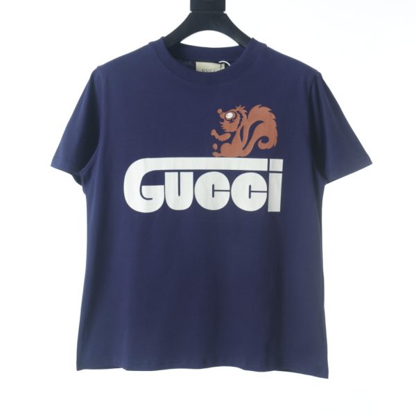 GUCCI obvious style rat print short-sleeved T-shirt