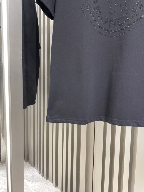 Moncler heavy industry logo hot diamond round neck T - Image 5
