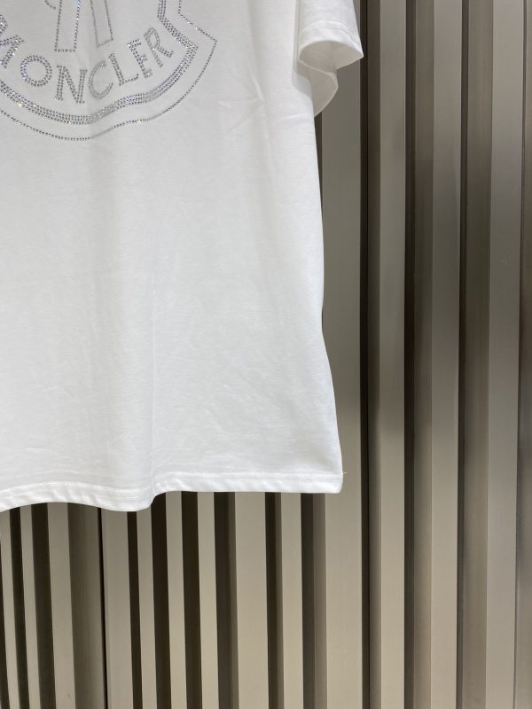 Moncler heavy industry logo hot diamond round neck T - Image 6