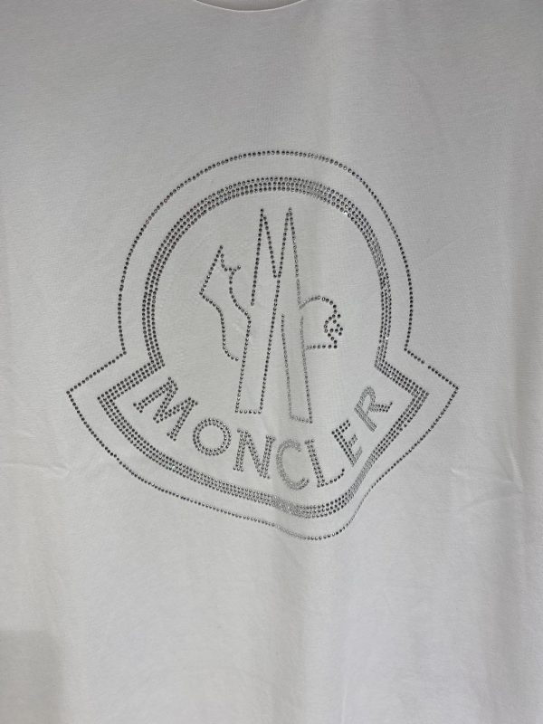 Moncler heavy industry logo hot diamond round neck T - Image 7