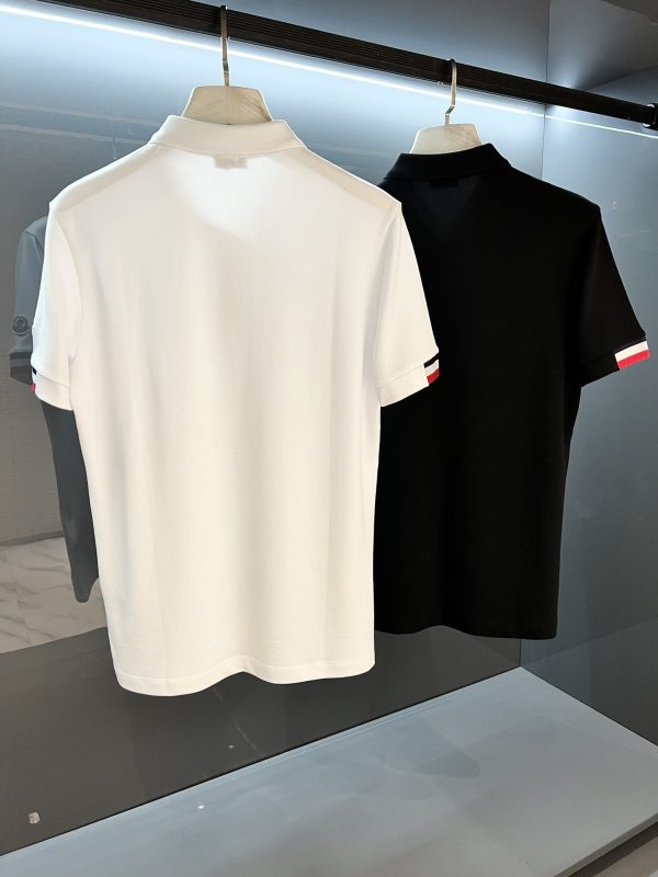 Moncler Men's Flip-Up Leader Logo Polo Shirt Short Sleeve T-Shirt - Image 3