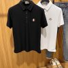 Moncler Mengkou 2023ss summer latest top version high-density embroidery counter style polo shirt