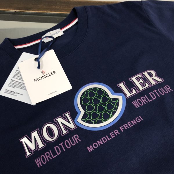 MONCLER Mengkou 2023 new listing counter series cotton T-shirt - Image 4