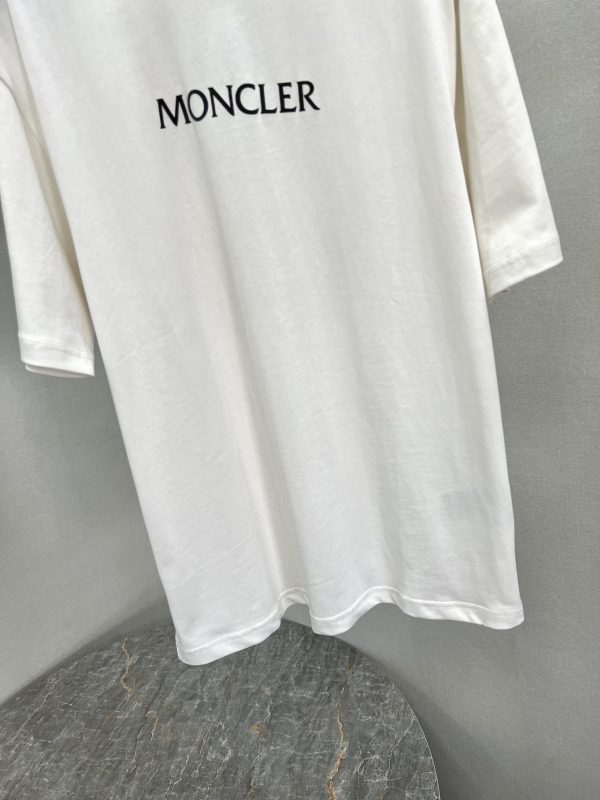 Hot selling new on 【Pure original product】【Top original replica】 - Moncler & Moncler-23ss summer new heavy industry foaming process printing brand icon and letter logo decoration embellishment, Round neck short-sleeved T-shirt, unisex - Image 4