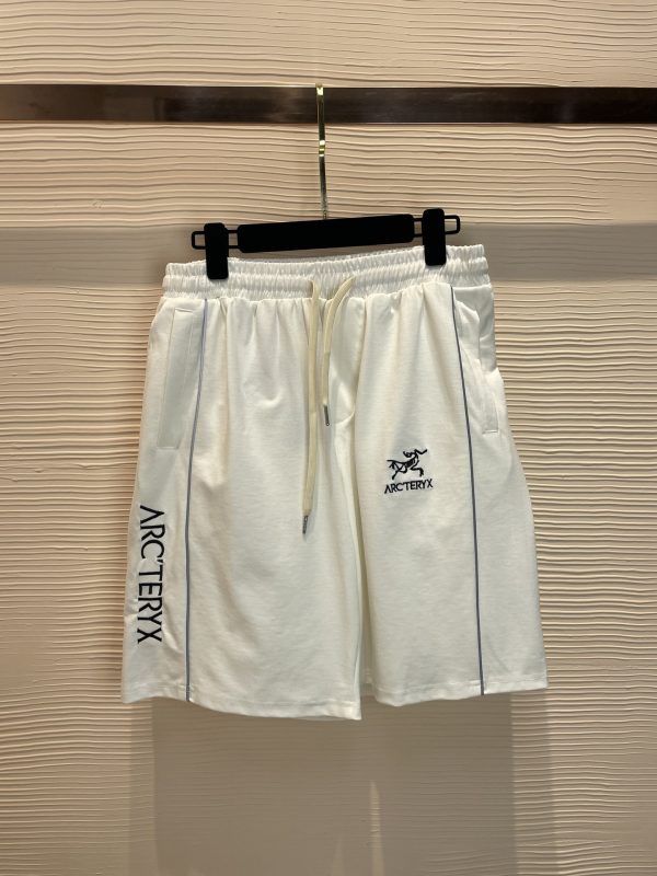 Top quality Arcteryx Archeopteryx 2023 new logo letter embroidery pattern silk cotton light fabric casual shorts Black White M-4XL - Image 3
