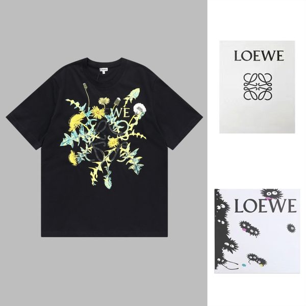 LOEWE 23SS Floral Embroidery Short Sleeves] Heavy industrial embroidery, the fabric is imported from the original factory and customized 40s double-strand smooth cotton, the fabric is soft and comfortable to the touch