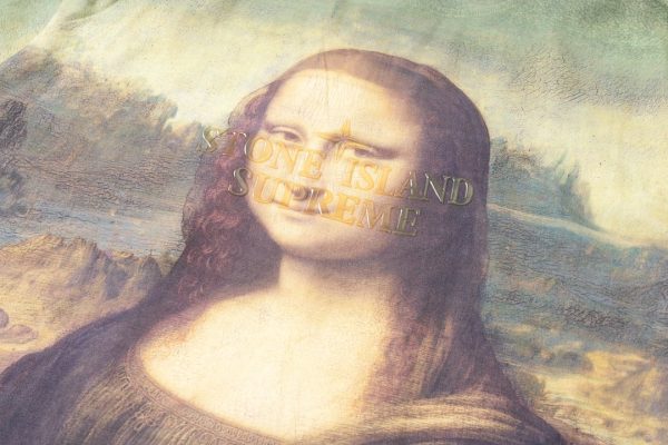 Supreme SS22 Week12 x STONE ISLAND Stone Island joint Mona Lisa logo letter Logo round neck short-sleeved T-shirt - Image 10