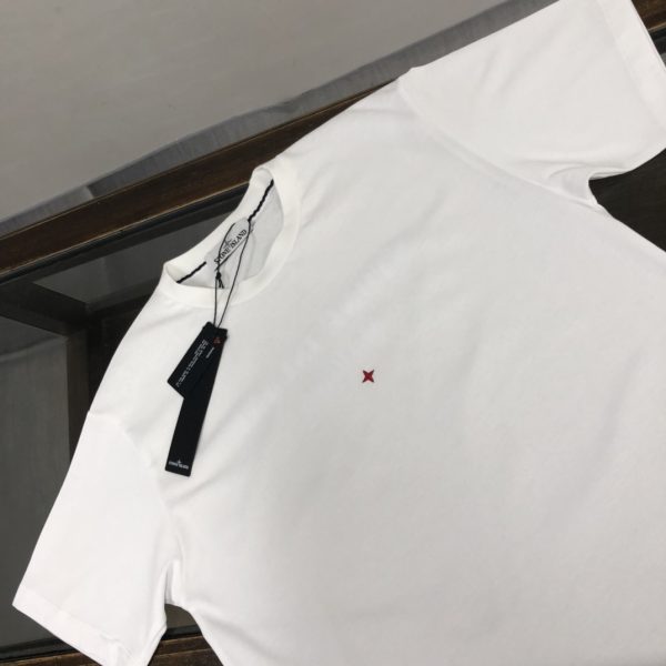 STONE ISLAND Stone Island fabric combed cotton cotton T-shirt is pre-washed to prevent deformation and shrinkage - Image 4