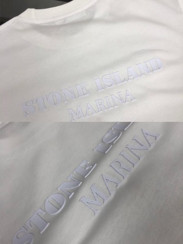 STONE ISLAND Stone Island fabric combed cotton cotton T-shirt is pre-washed to prevent deformation and shrinkage - Image 9