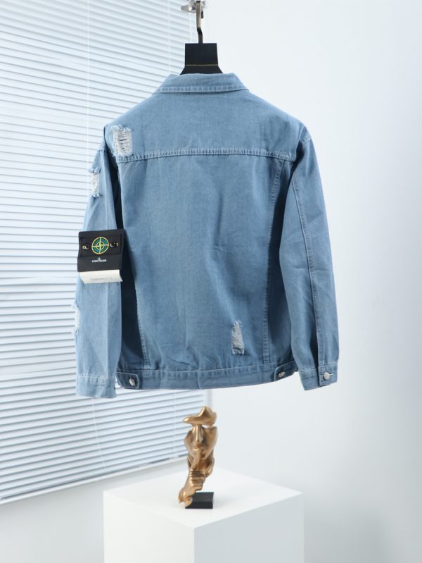 Stone island 2022 autumn and winter counter latest denim jacket ? Original three-dimensional tailoring design Denim denim fabric for customer - Image 8