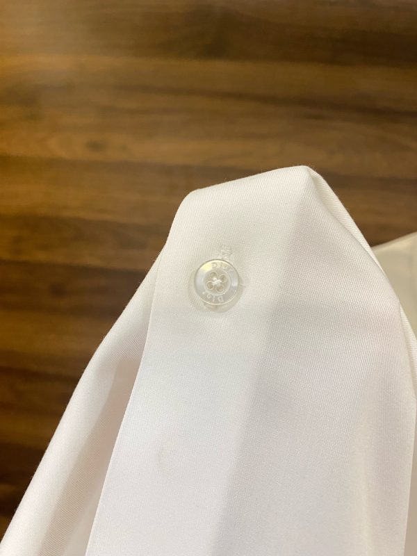 DIOR 2023 early spring new product counter casual long-sleeved shirt! Perfectly embroidered logo text, seamless tailoring Imported 80-count ultra-high-count mulberry silk cotton, soft and comfortable to the touch - Image 8