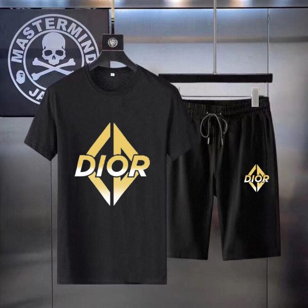 Brand [DIOr] 2023 new men's short-sleeved shorts suit! Synchronous sales on the official website
