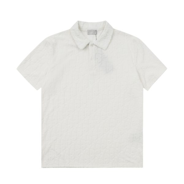 DIOR 2023 new towel jacquard fabric lapel POLO shirt