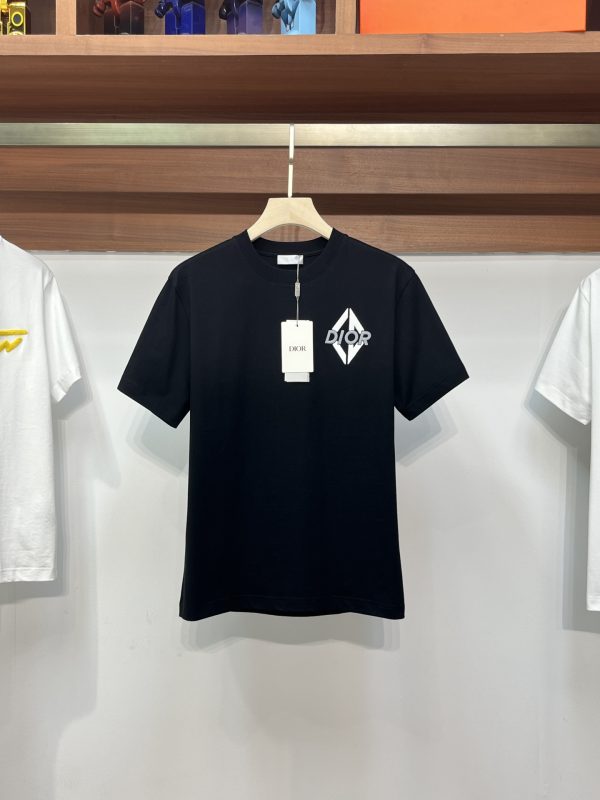 Dior 2023 spring and summer new men's and women's same style ? short-sleeved T-shirts, available at counters at the same time! Customized exclusive cotton fabric - Image 4