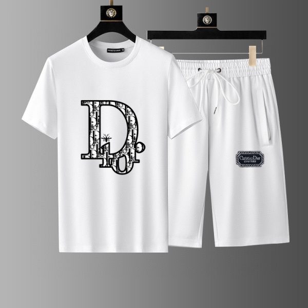 Brand [DIOR] 2023 new men's short-sleeved shorts suit! Synchronous sales on the official website! High-end version on the market
