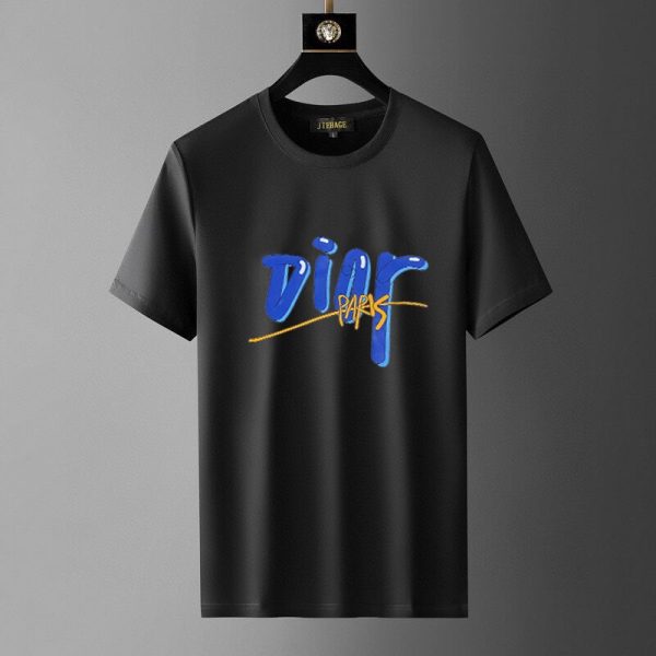 Brand [DIOR] 2023 new men's short-sleeved shorts suit! Synchronous sales on the official website! High-end version on the market! Delicate and soft - Image 5